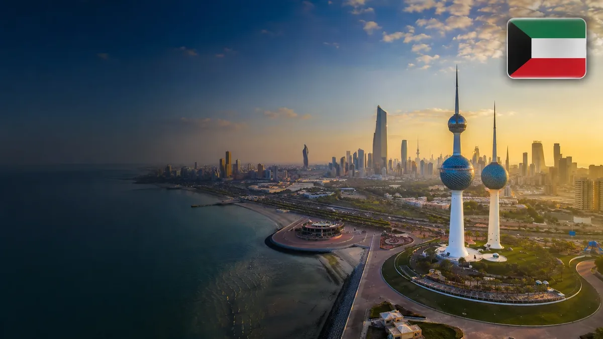 Kuwait City and Kuwait Towers, fresh fruit export market for Imperial Fruits